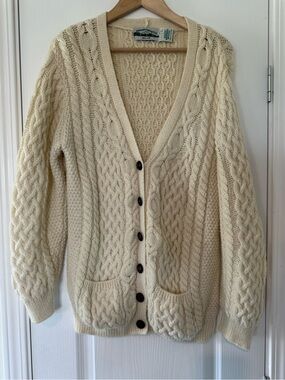 Aran Crafts 100% Merino Wool Cardigan